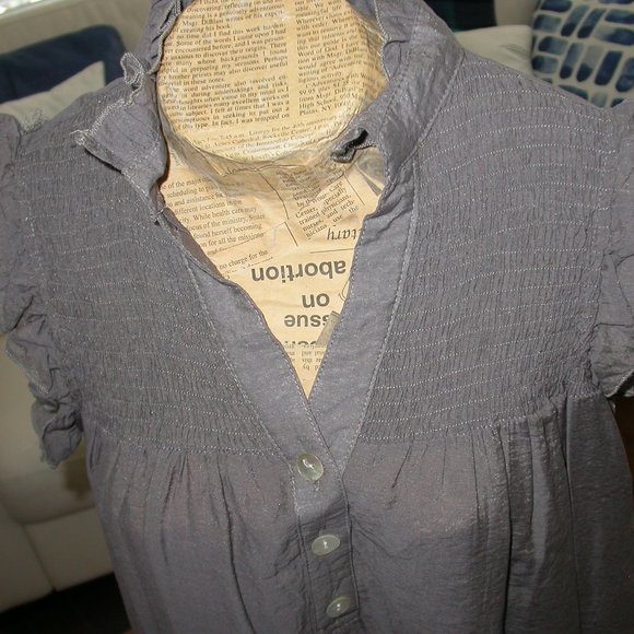 Taupe Ruffled and Smocked Cover-up - Picture 8 of 8